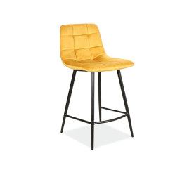 Signal Barová židle Mila H-2 Velvet Černá/Okrová