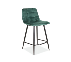 Signal Barová židle Mila H-2 Velvet Černá/Zelená