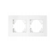 Dvojitý skleněný rámeček pro zásuvku - bílý