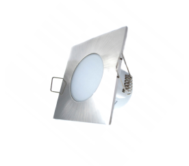 Podhledové koupelnové svítidlo LED BONO GXLL027 - čtverec - CHROM MATT - 5W - 350Lm - IP65 - neutrální bílá