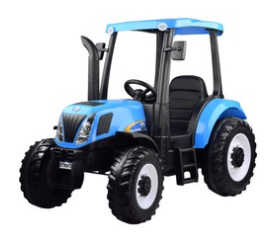 Elektrický traktor New Holland s vlečkou a dálkovým ovládáním PA0267 Modrý