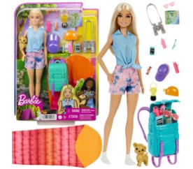 Panenka Barbie Malibu Camping traveller + příslušenství HDF73 ZA5086 univerzální
