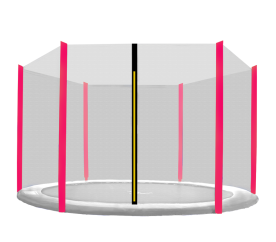 Aga Ochranná síť 180 cm na 6 tyčí Black net / Pink