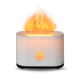 Aga Aroma difuzér s LED projekcí ohně Bílý