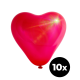 Aga4Kids Latexový balónek Srdce s LED diodou Červený 25 cm 10 ks