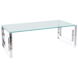 Signal Konferenční stůl  ALLURE A 120x60 cm Sklo/Stříbrná