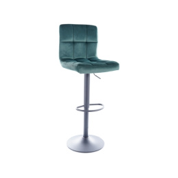 Signal Barová židle C105 Velvet Černá/Zelená