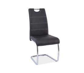 Signal Jíedlní židle H-666 Chrom /Černá Eko kůže