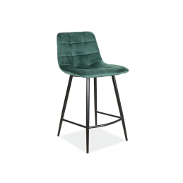 Signal Barová židle Mila H-2 Velvet Černá/Zelená
