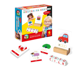 Montessori vzdělávací hračka Kostka po kostce psaní 4 kostky 5+ MULITGRA