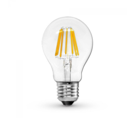 LED žárovka - E27 - 6W - 600Lm - filament - teplá bílá