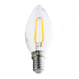 LED žárovka - E14 - 5W - 550Lm - filament - teplá bílá