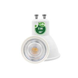 LED žárovka - GU10 - 5W - 38 stupňů - teplá bílá