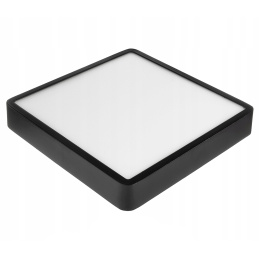 LED panel čtvercový povrchový černý 30x30x3,5cm - 24W - 1900Lm - neutrální bílá