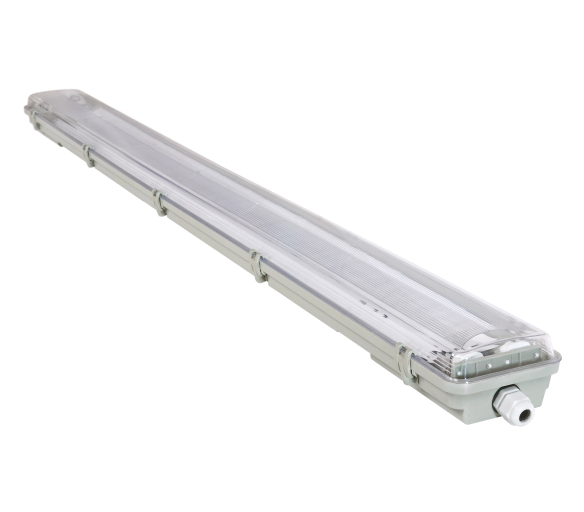 Svítidlo + 2x LED trubice mini plate - T8 - 120cm - 230V - IP65 - teplá bílá