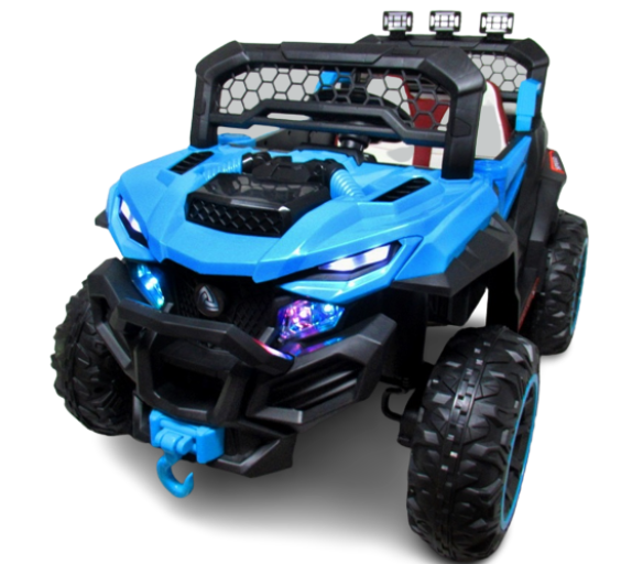 Buggy X9 Battery car, modrá, sedadlo z ekokůže