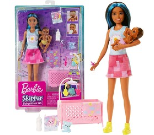 Barbie Skipper Babysitters panenka na hlídání + příslušenství bobr HJY34 ZA5095 univerzální