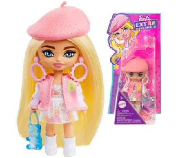 Barbie Extra Mini Minis stylová módní panenka v baretu HLN48 ZA5105C univerzální