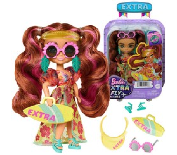 Panenka Barbie Extra Fly Minis ve slunečném plážovém stylu ZA5108 univerzální