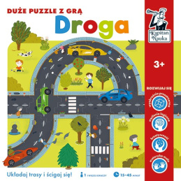 Vzdělávací hra Puzzle "Silnice" pro děti 3+ Skládání silnic + závodní auta